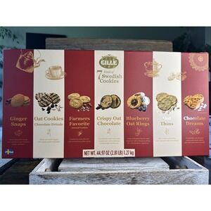 Gille Swedish Cookies, 7 Kinds Assorted Shelf Stable Cookies | MSRP = $45